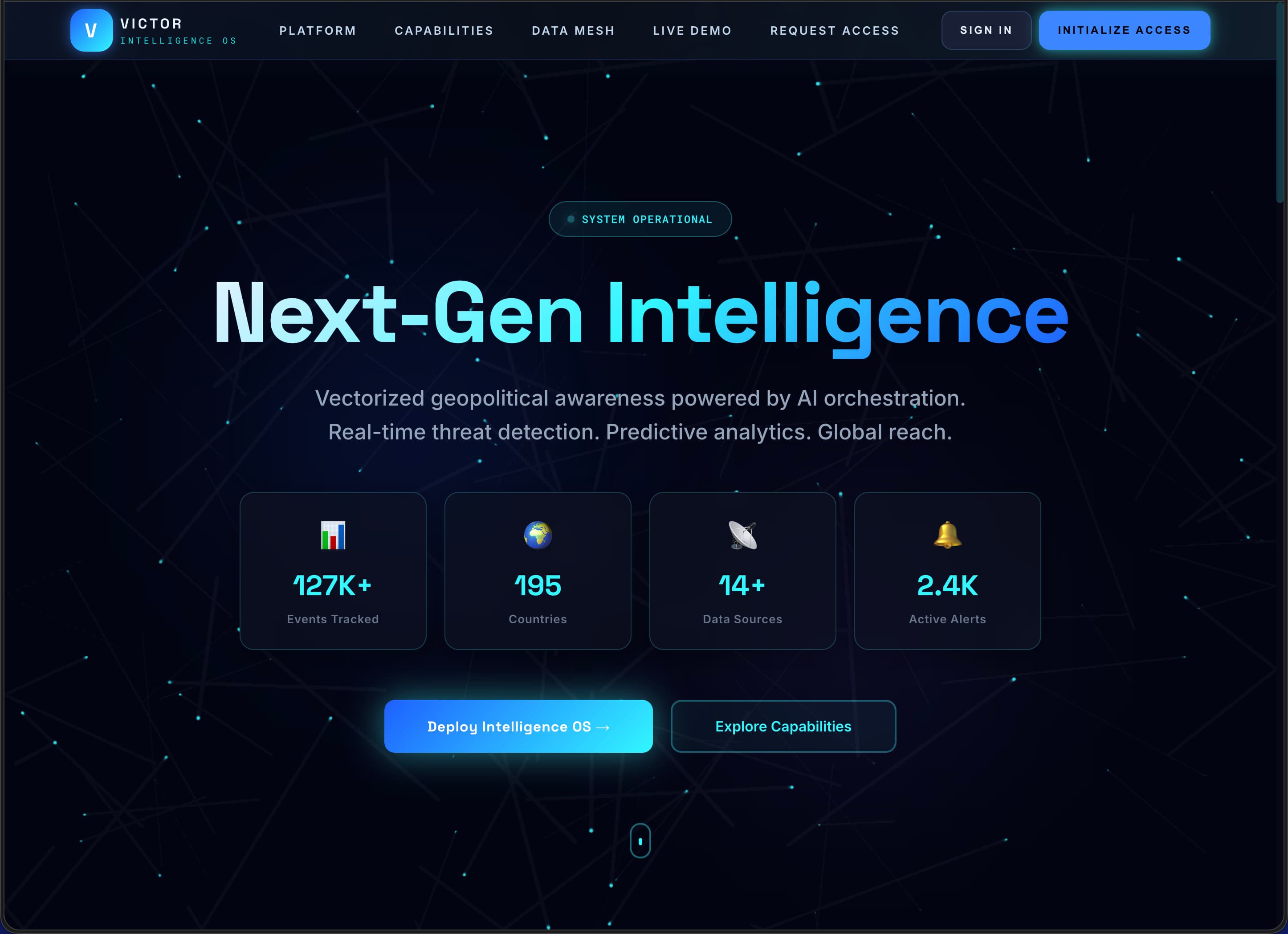 Screenshot of VICTOR